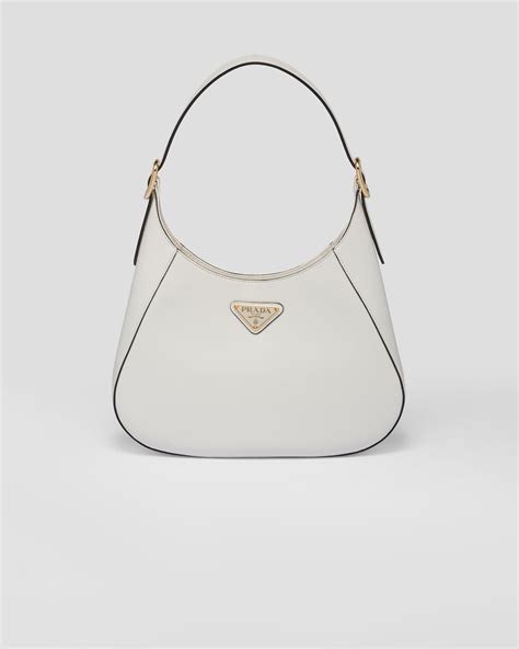 bag prada white|prada medium shoulder leather bag.